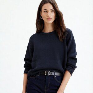 Banana Republic Factory Overized Textured Sweater Preppy Navy XL
